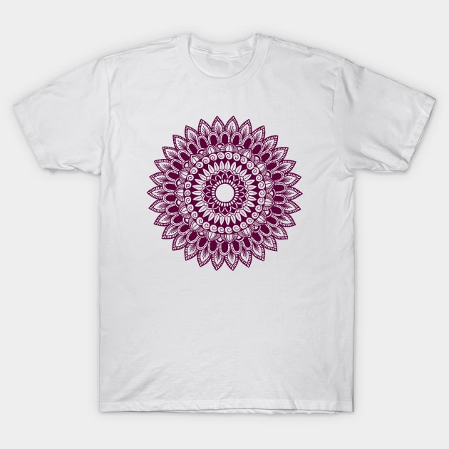 Mandala (maroon) T-Shirt by calenbundalas